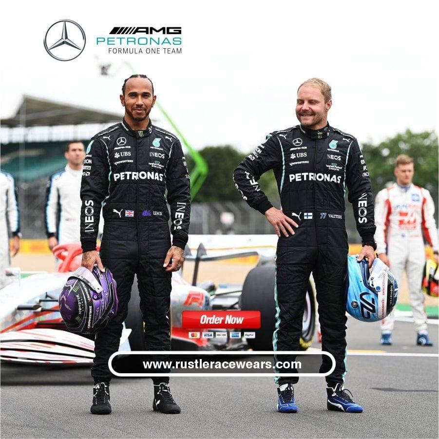 Lewis Hamilton 2022 Replica Mercedes-AMG Petronas F1 Team Race Suit - F1 Vintage Racewear