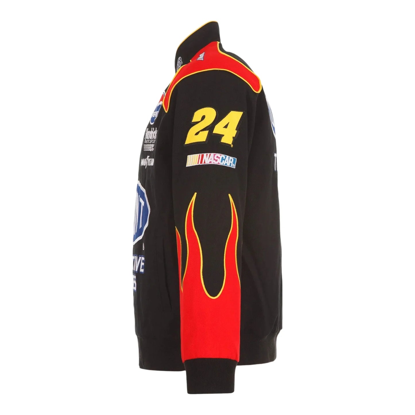 Men's Jeff Gordon JH Design Black DuPont Twill Driver Uniform Full-Snap Jacket - F1 Vintage Racewear