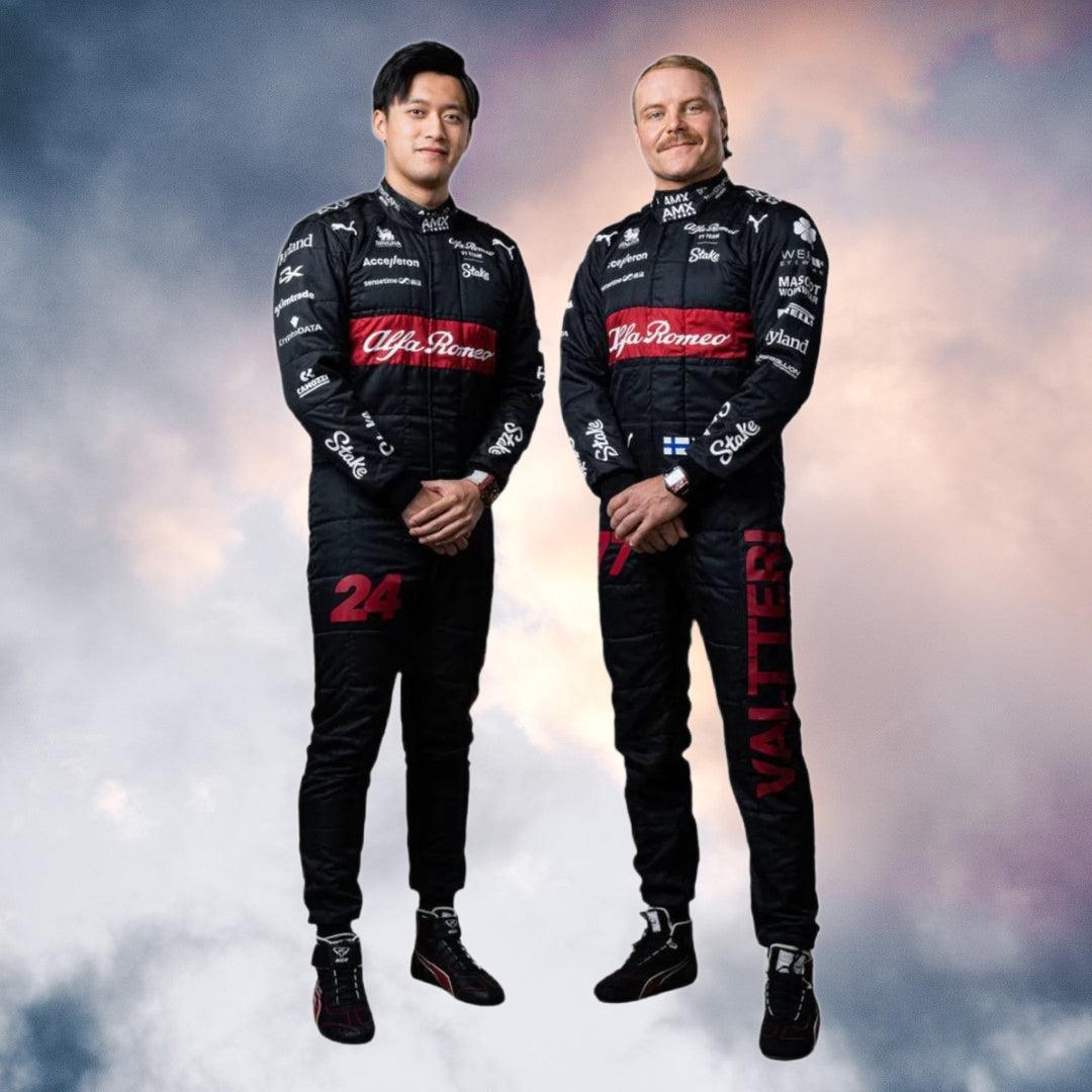 New Valtteri Bottas Alfa Romeo Race Suit 2023 F1 - F1 Vintage Racewear