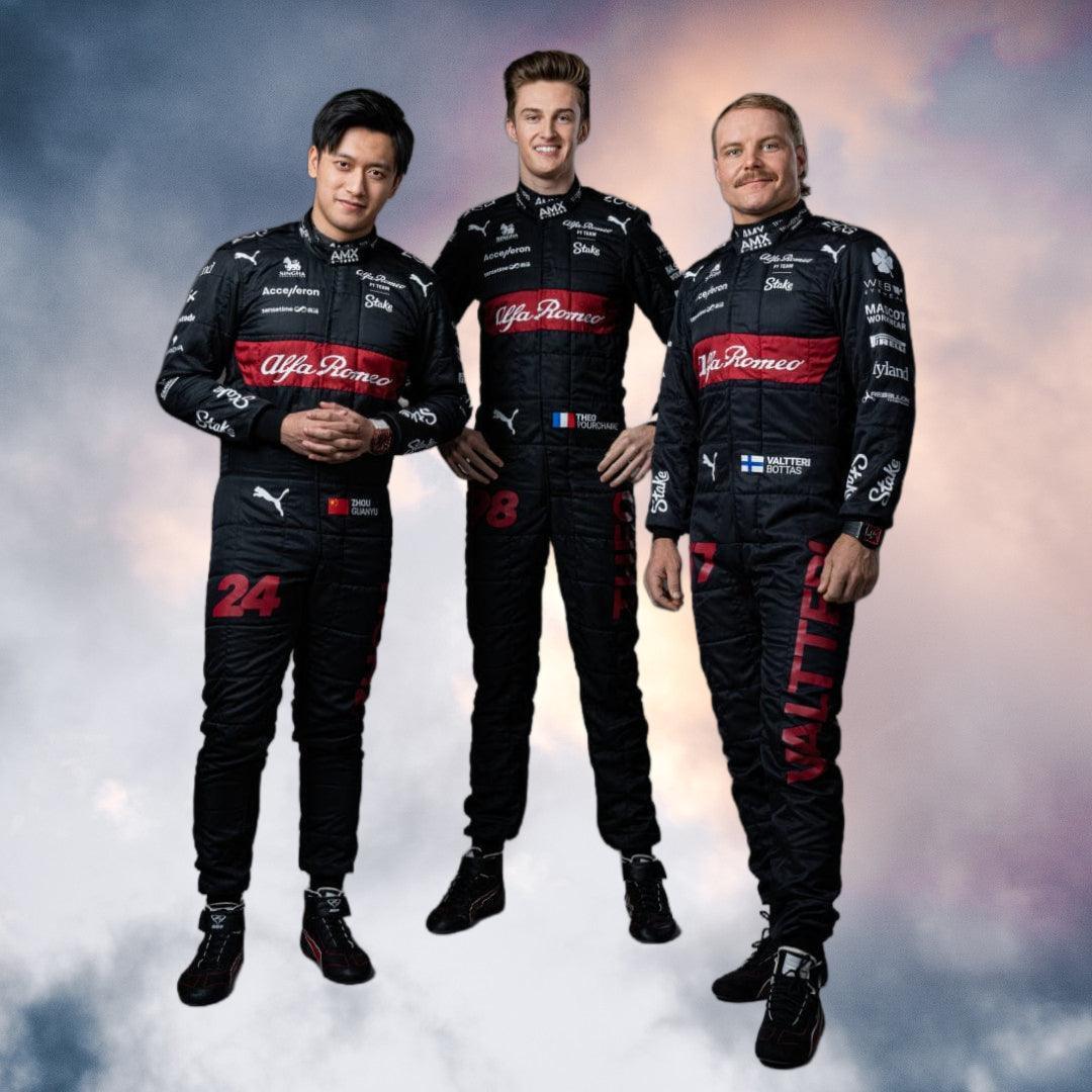 New Valtteri Bottas Alfa Romeo Race Suit 2023 F1 - F1 Vintage Racewear