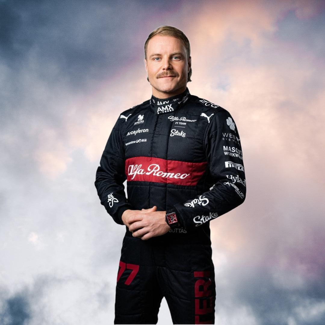 New Valtteri Bottas Alfa Romeo Race Suit 2023 F1 - F1 Vintage Racewear