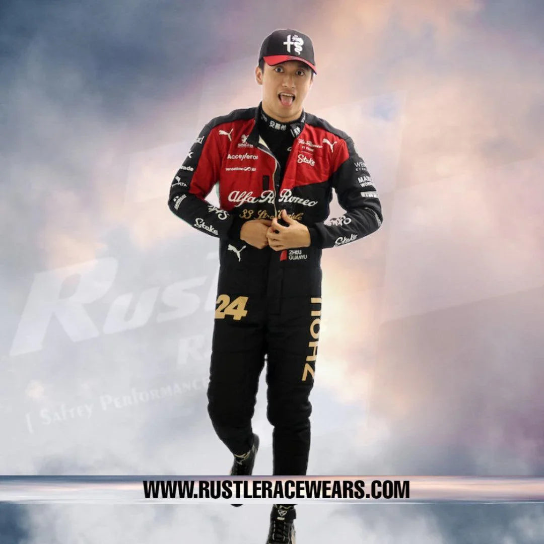 NEW ZHOU GUANYU 2023 ALFA ROMEO F1 TEAM STAKE RACE SUIT - ITALIAN GP - F1 Vintage Racewear