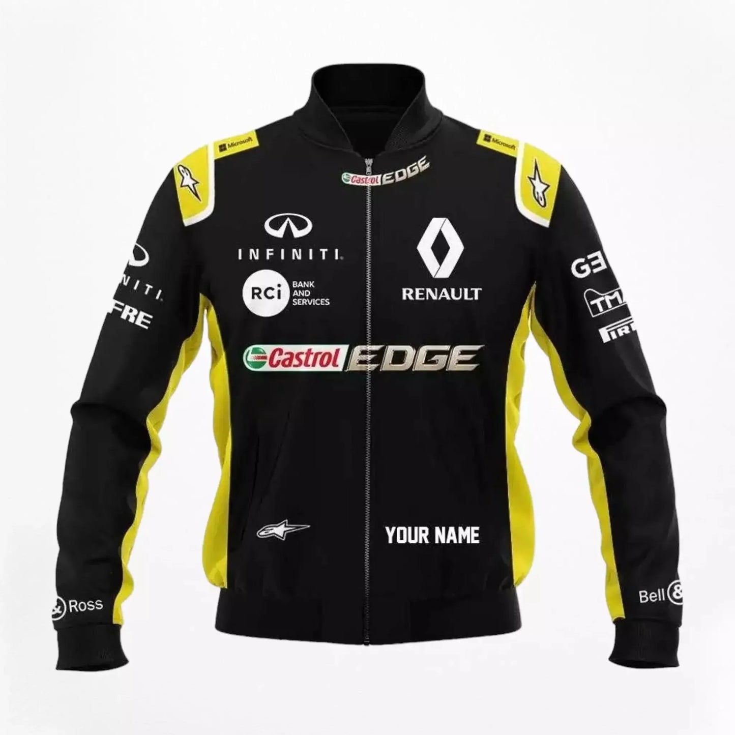 Renault Edge Personalized Bomber Jacket - F1 Vintage Racewear