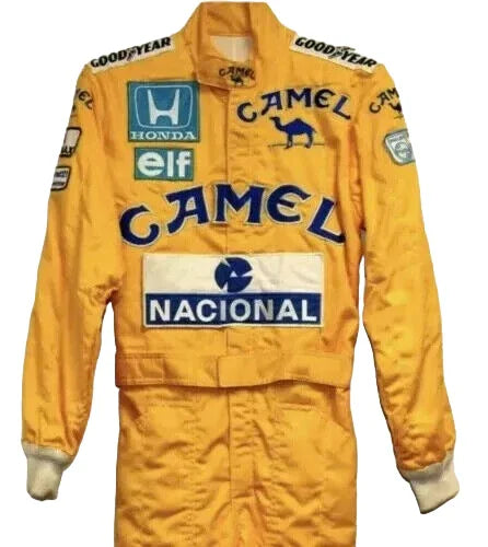 Ayrton Senna Camel race suit 1987 Embroidery Monaco GP - F1 Replica Race Suit - F1 Vintage Racewear