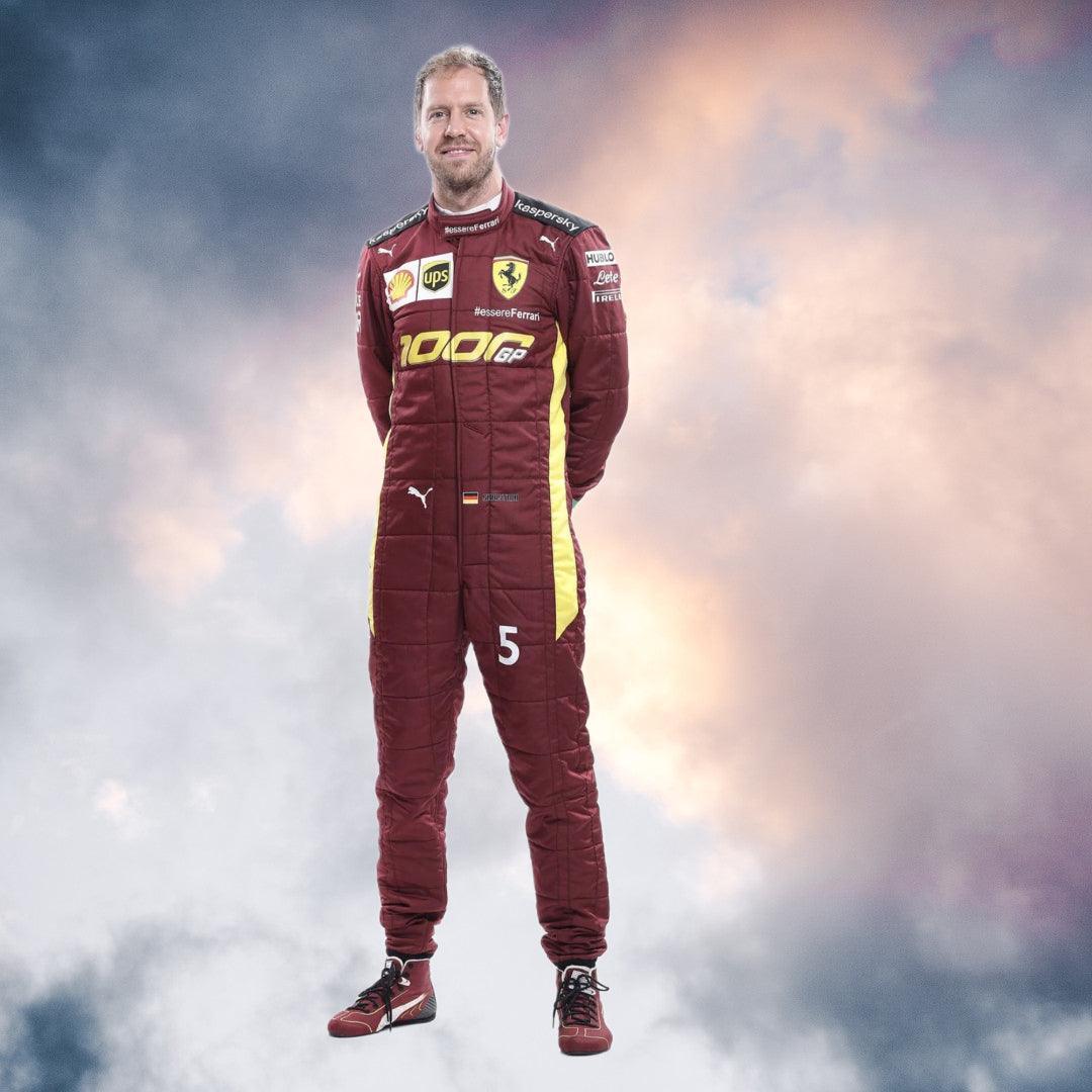 Sebastian Vettel Racing Suit 2020 Replica Scuderia Ferrari GP1000 - F1 Vintage Racewear