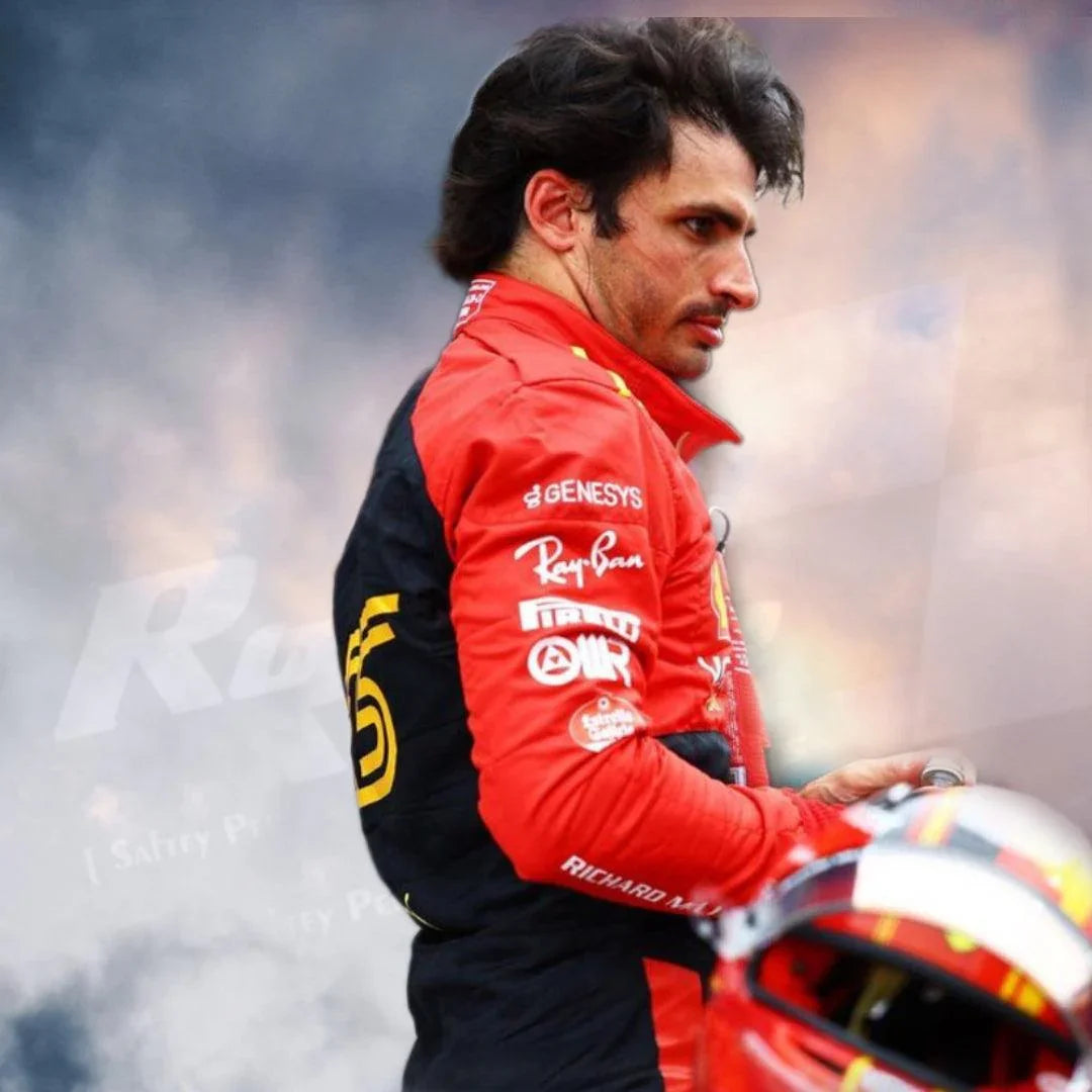 Special Scuderia Ferrari Race Suit Carlos Sainz Grand Prix 2023 F1 Spain - F1 Vintage Racewear