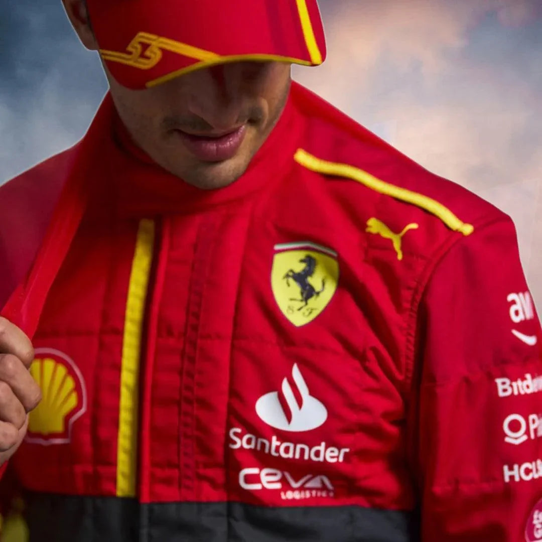 Special Scuderia Ferrari Race Suit Carlos Sainz Grand Prix 2023 F1 Spain - F1 Vintage Racewear
