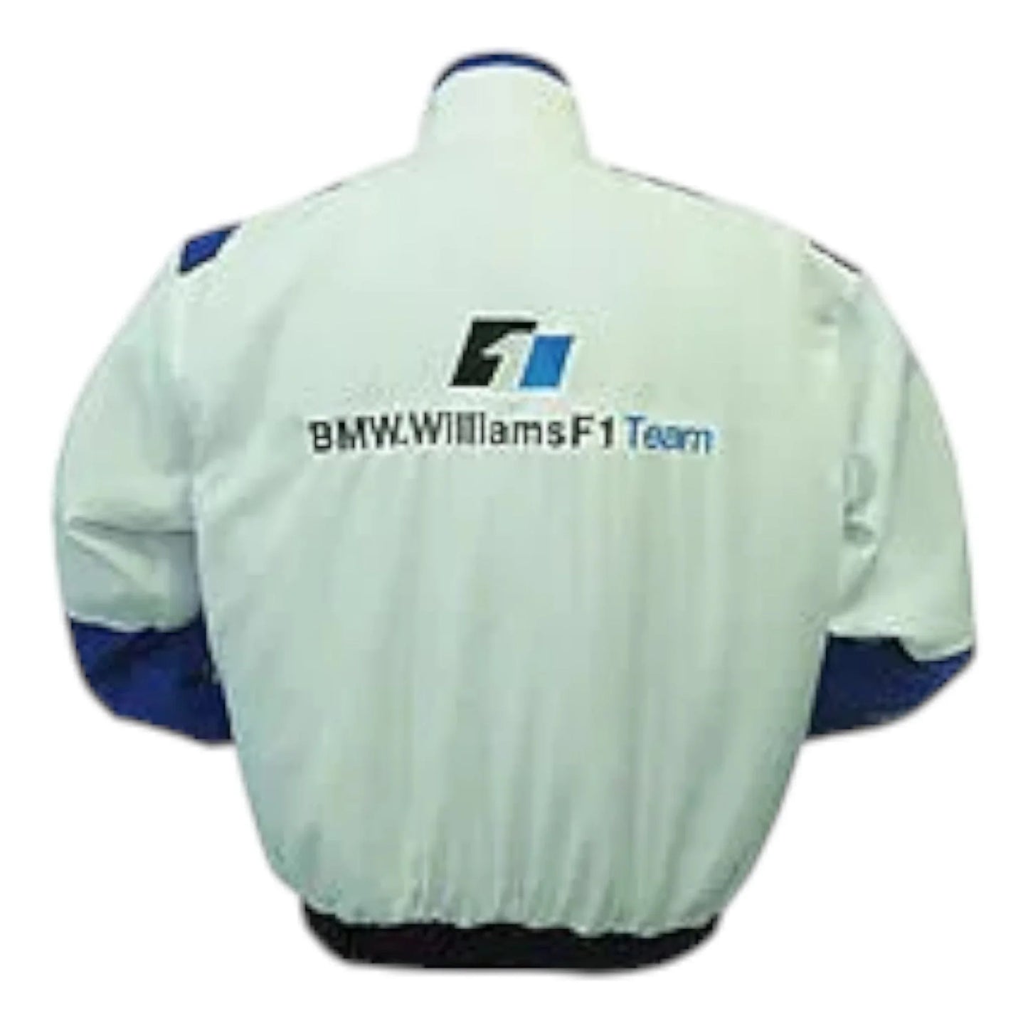 BMW RBS F1 Racing Jacket White and Royal Blue - F1 Vintage Racewear