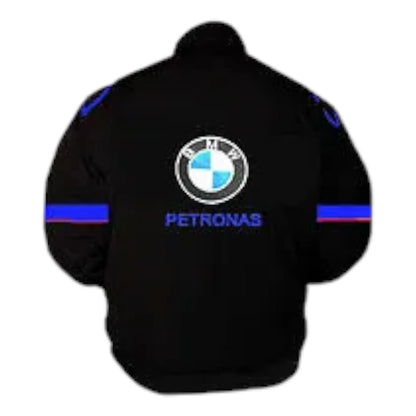 BMW Petronas Racing Jacket Black and Royal Blue - F1 Vintage Racewear