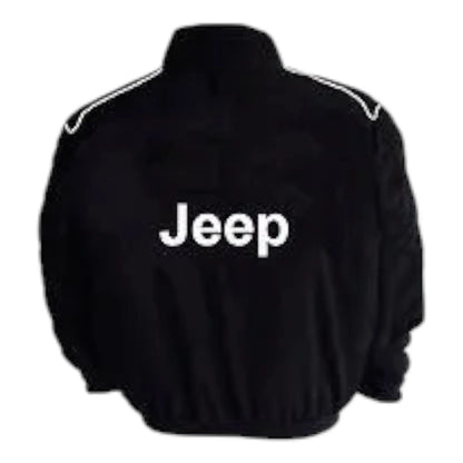 Jeep Racing Jacket Black with Piping - F1 Vintage Racewear