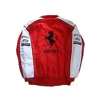 Ferrari Team Jacket Red, White - F1 Vintage Racewear