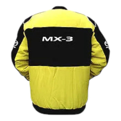 Mazda MX-3 Racing Jacket Yellow and Black - F1 Vintage Racewear