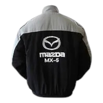 Mazda MX-5 Racing Jacket Gray and Black - F1 Vintage Racewear