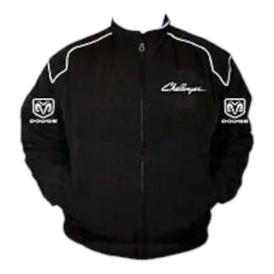 Dodge Challenger Racing Jacket Black - F1 Vintage Racewear