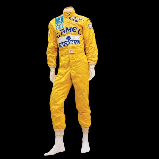 1987 Ayrton Senna Monaco Lotus Race Suit F1 Replica - F1 Vintage Racewear