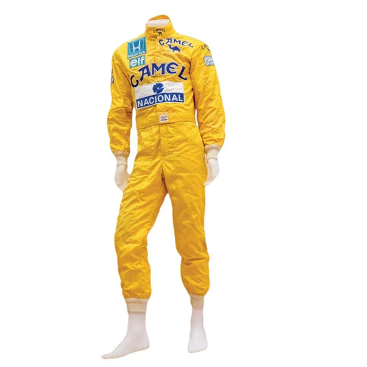 Ayrton Senna Camel race suit 1987 Embroidery Monaco GP - F1 Replica Race Suit - F1 Vintage Racewear