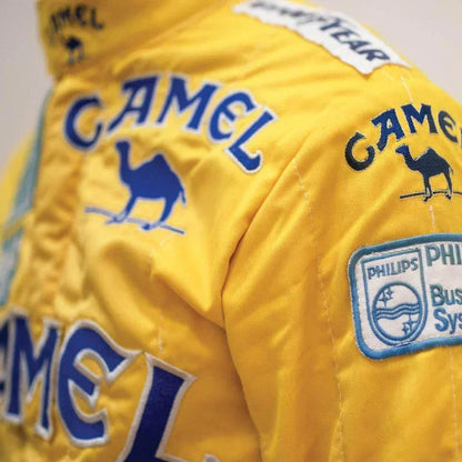 Ayrton Senna Camel race suit 1987 Embroidery Monaco GP - F1 Replica Race Suit - F1 Vintage Racewear