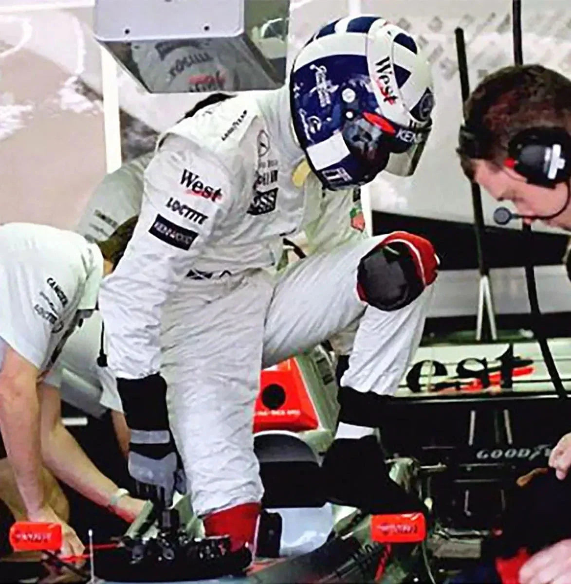 1997 David Coulthard West McLaren F1 Race Boots - F1 Vintage Racewear