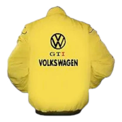 VW Volkswagen GTI Racing Jacket Yellow - F1 Vintage Racewear
