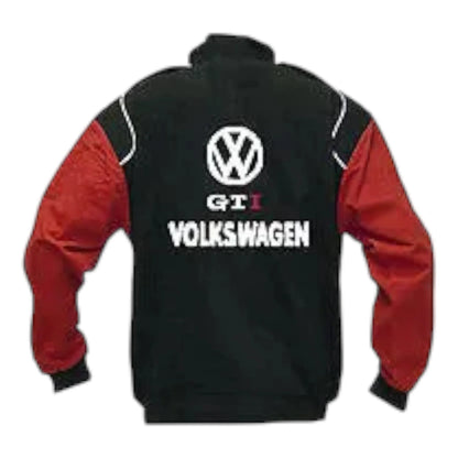VW Volkswagen GTI Racing Jacket Black and Red - F1 Vintage Racewear
