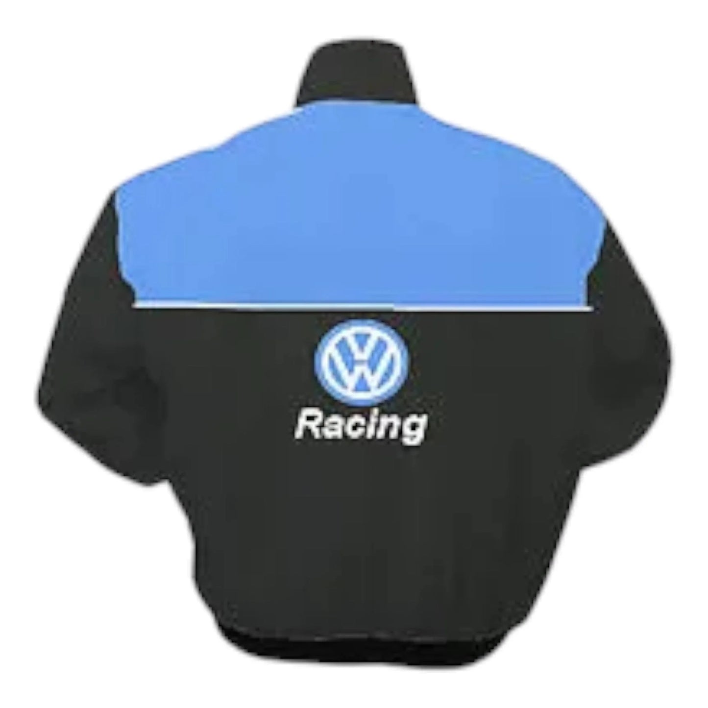 VW Volkswagen Racing Jacket Black and Light Blue - F1 Vintage Racewear