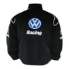 VW Volkswagen Racing Jacket Black with Blue Embroidery - Vintage F1 Racewear