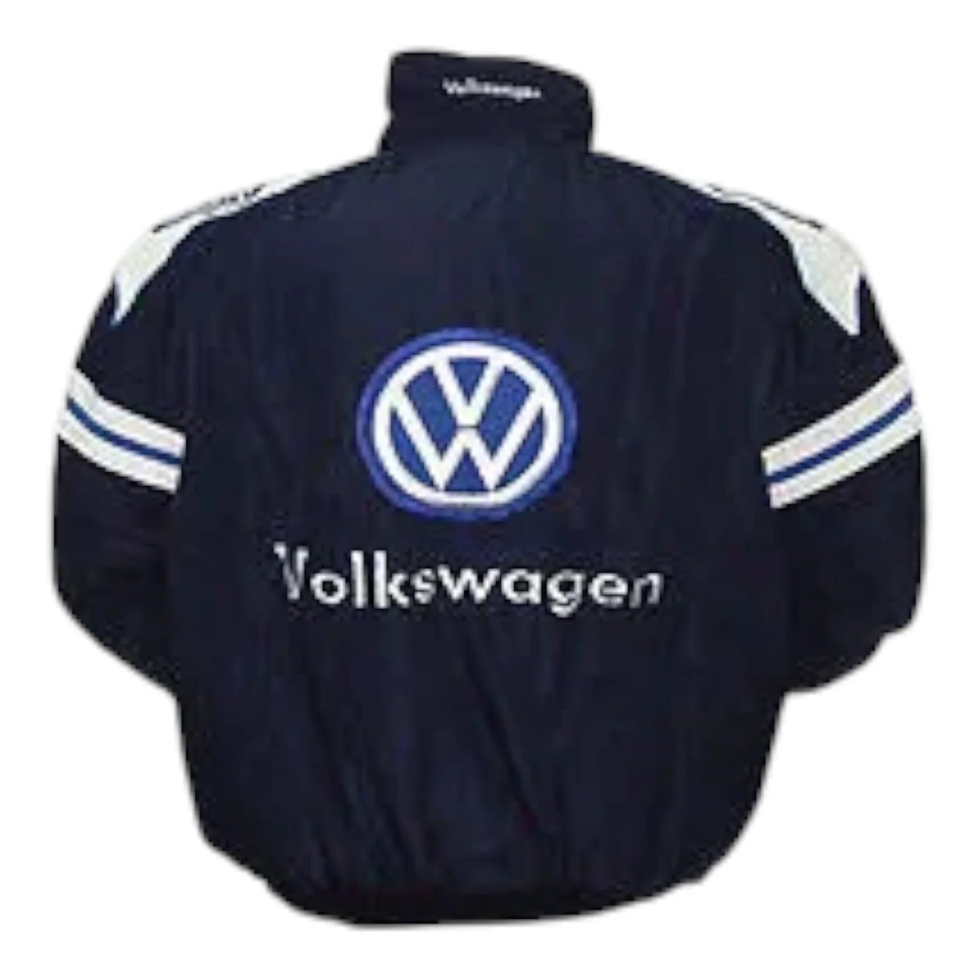 VW Volkswagen Racing Jacket Dark Blue with White - F1 Vintage Racewear