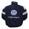 VW Volkswagen Racing Jacket Dark Blue with White - Vintage F1 Racewear