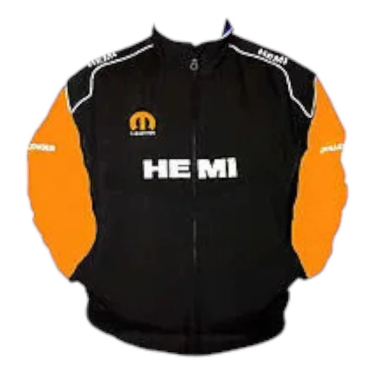 Dodge Hemi Racing Jacket Black and Orange - F1 Vintage Racewear