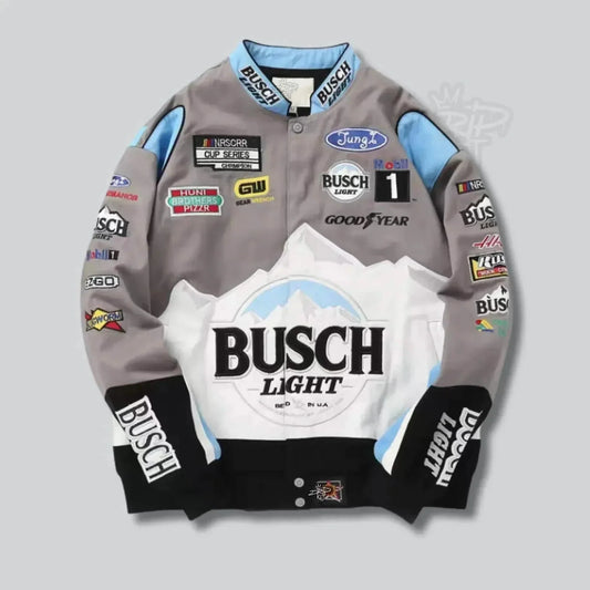 BUSCH LIGHT GREY COAT - F1 Vintage Racewear