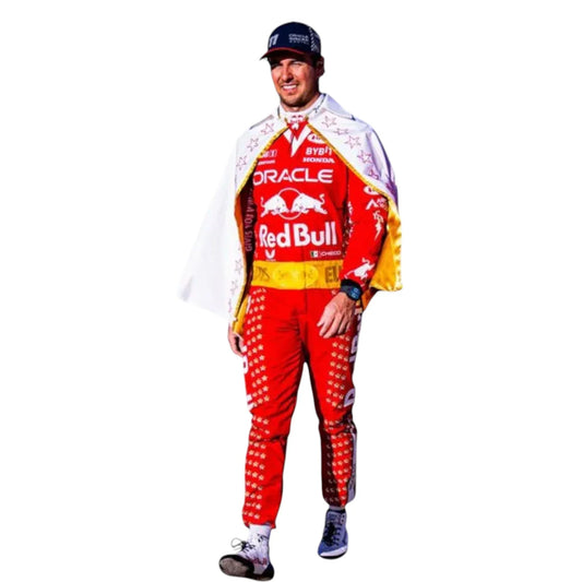 2023 Sergio Perez Oracle Red Bull Las Vegas Grand Prix Race Suit - F1 Vintage Racewear