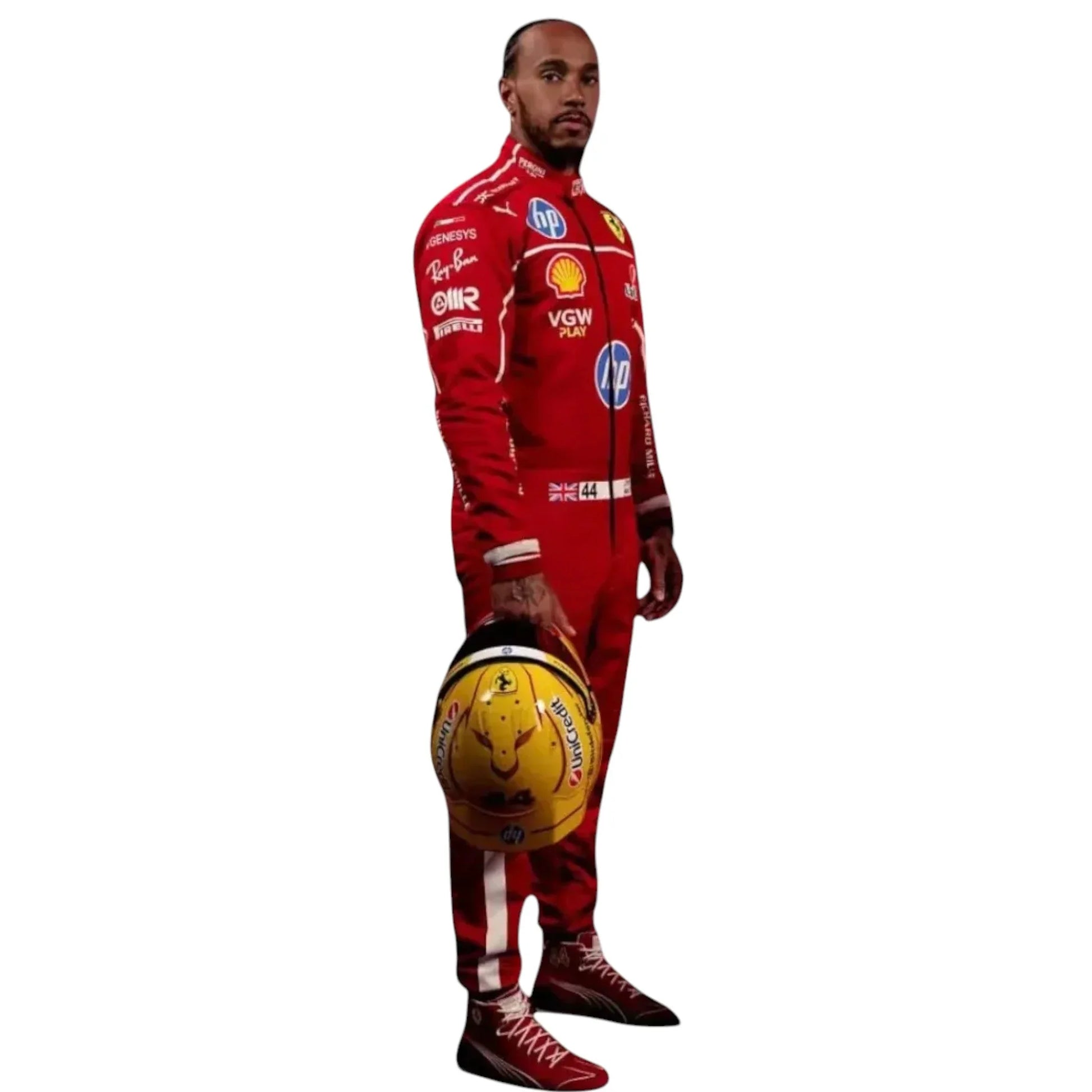 2025 Lewis Hamilton Ferrari HP F1 Team Race Suit - F1 Vintage Racewear