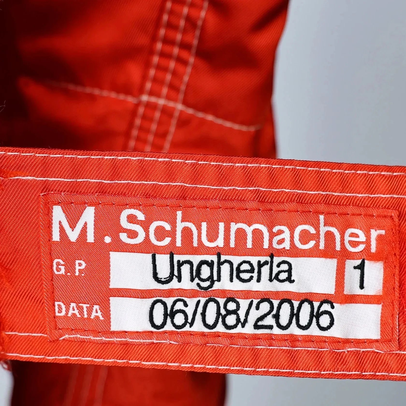 2006 Michael Schumacher Hungarian GP Scuderia Ferrari F1 Race Suit - F1 Vintage Racewear