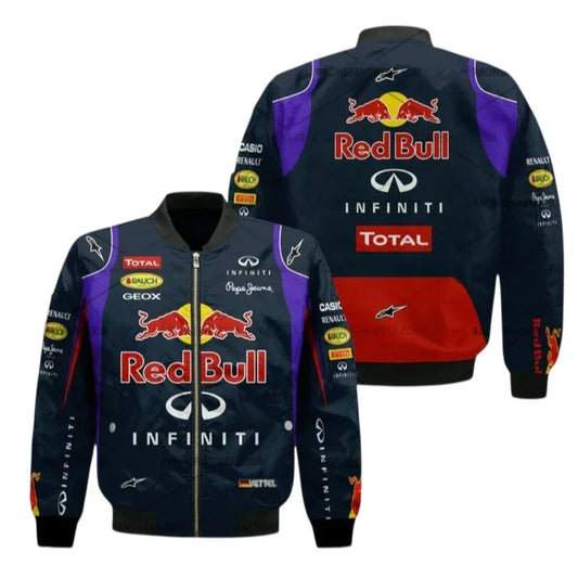 2013 Sebastian Vettel Formula One Red Bull Vintage Bomber Jacket