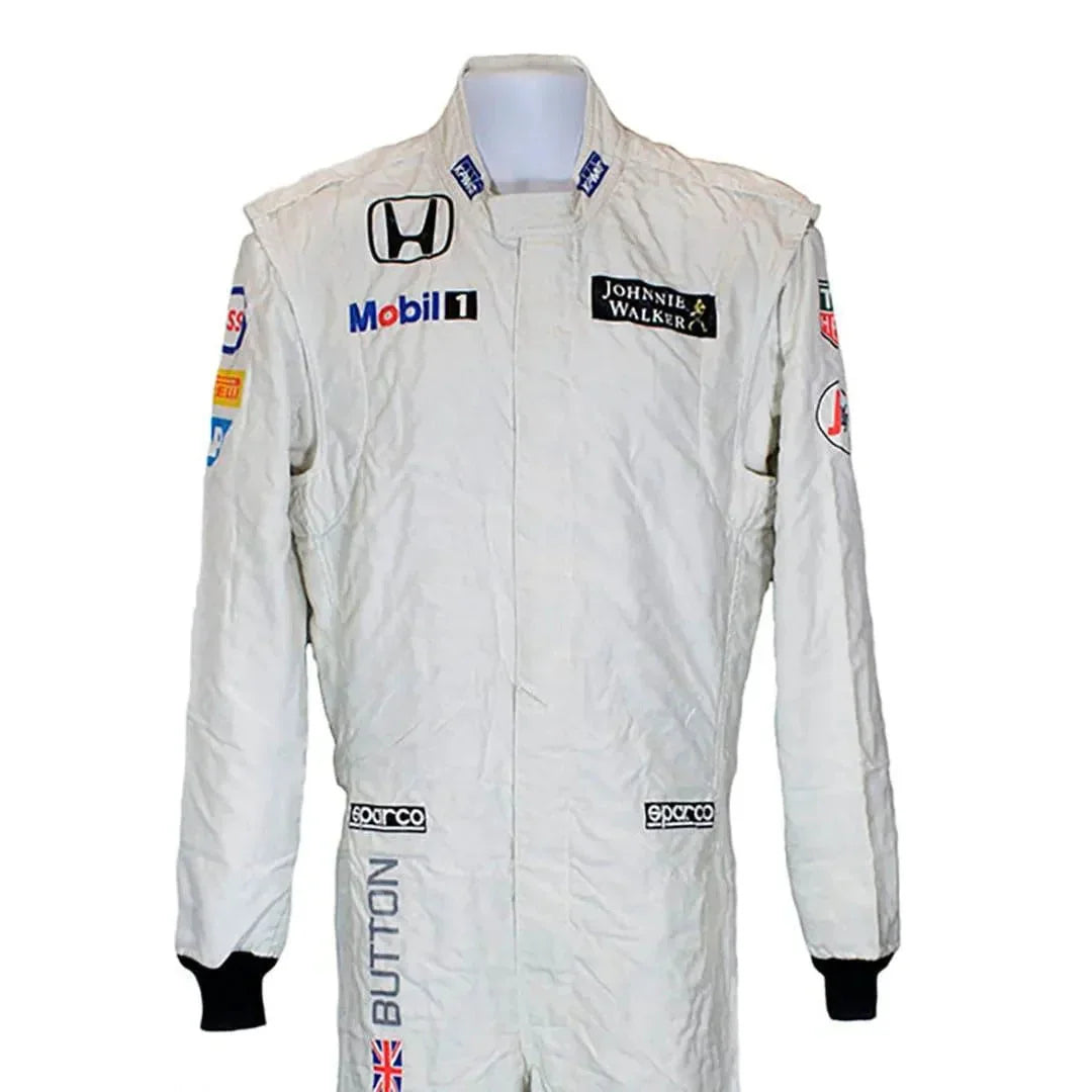 2015 Jenson Button Race Worn McLaren Honda F1 Suit - F1 Vintage Racewear
