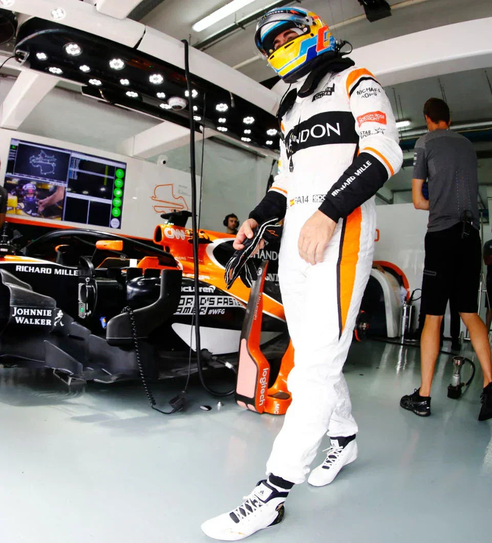 2017 Fernando Alonso McLaren F1 Race Boots - F1 Vintage Racewear