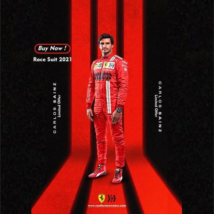 2021 Carlos Sainz Race Misson Winnow Scuderia Ferrari F1 Suit
