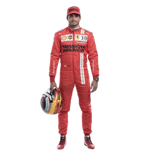 2021 Carlos Sainz Race Misson Winnow Scuderia Ferrari F1 Suit