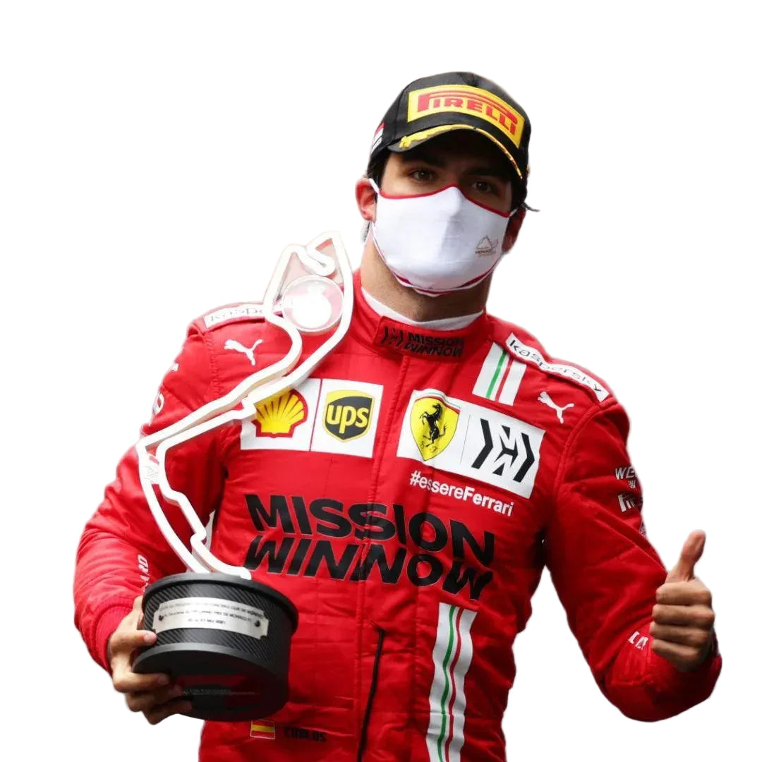 2021 Carlos Sainz Race Misson Winnow Scuderia Ferrari F1 Suit