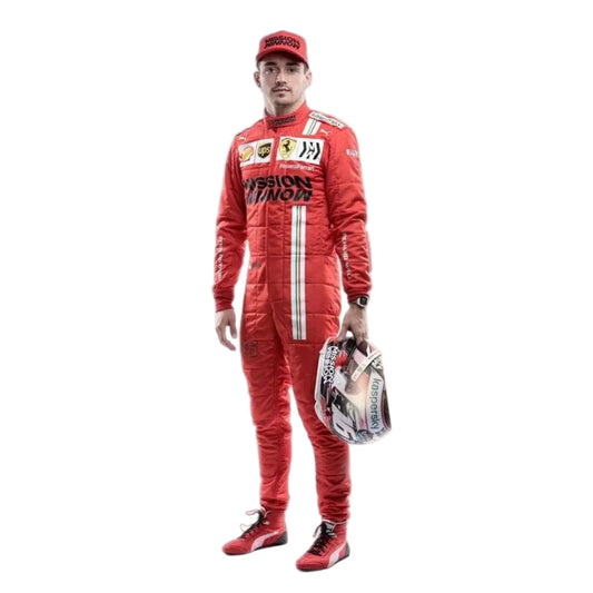 2021 Charles Leclerc Race Mission Winnow Scuderia Ferrari F1 Suit