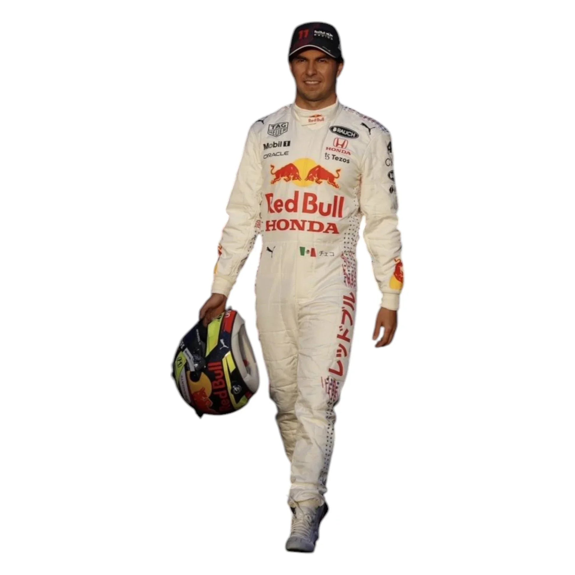 2021 Sergio Perez Red Bull Unveil Special Turkish Gp Race Suit