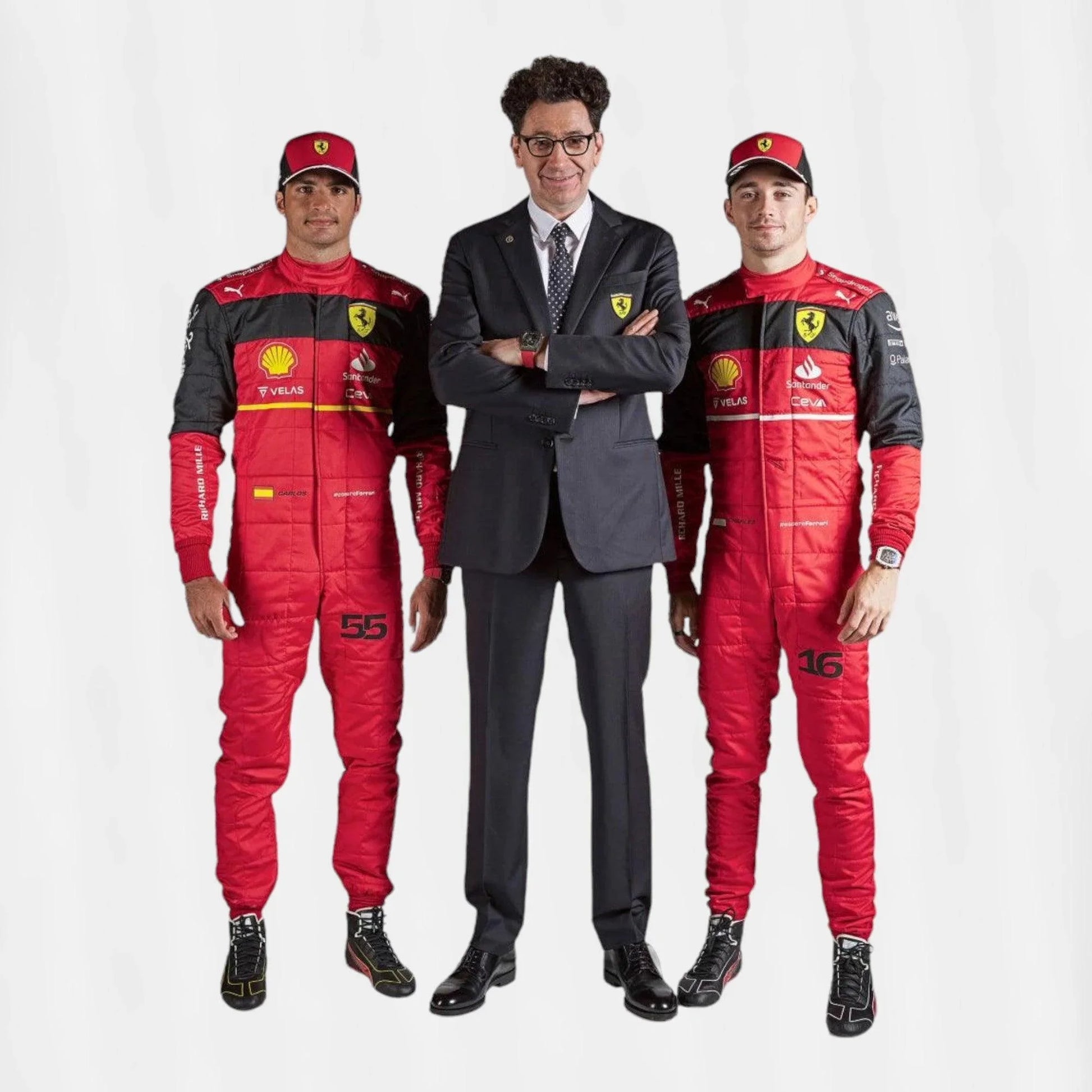 2022 Charles Leclerc Carlos Sainz F1 Ferrari Replica suit Scuderia Ferrari - F1 Vintage Racewear