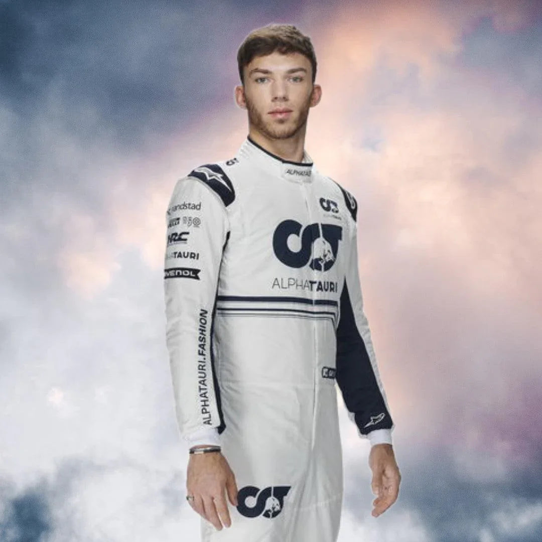 2022 New Pierre Gasly F1 AlphaTauri Race Suit - F1 Vintage Racewear