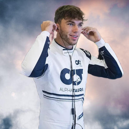 2022 New Pierre Gasly F1 AlphaTauri Race Suit - F1 Vintage Racewear