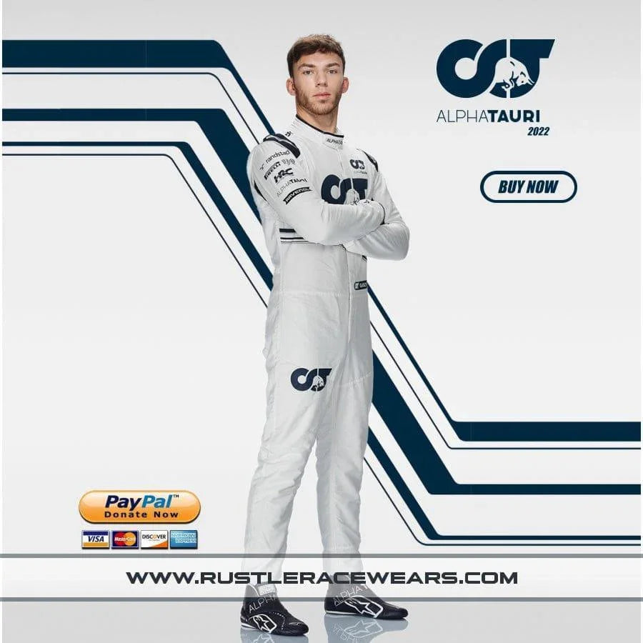 2022 New Pierre Gasly F1 AlphaTauri Race Suit - F1 Vintage Racewear