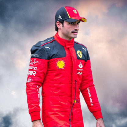 2023 Carlos Sainz Race Scuderia Ferrari F1 Suit - F1 Vintage Racewear