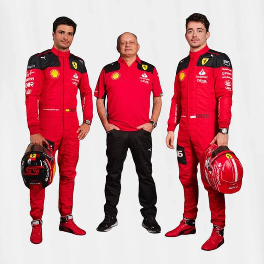 2023 Charles Leclerc Carlos Sainz F1 Race suit Scuderia Ferrari - F1 Vintage Racewear