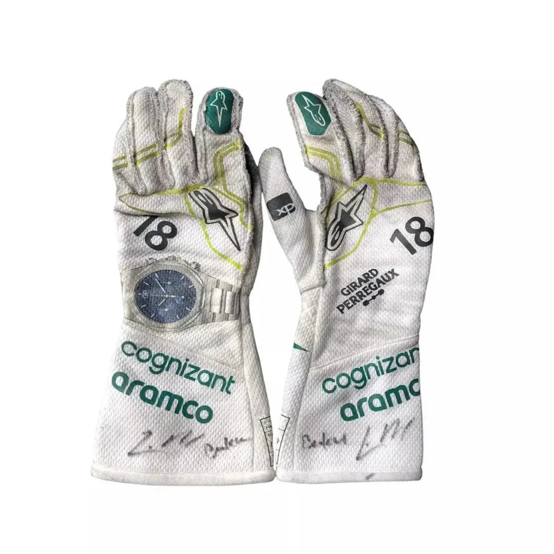 2023 Lance Stroll Baku Worn Gloves - F1 Vintage Racewear