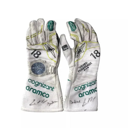 2023 Lance Stroll Baku Worn Gloves - F1 Vintage Racewear