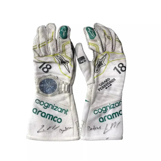 2023 Lance Stroll Baku Worn Gloves - F1 Vintage Racewear
